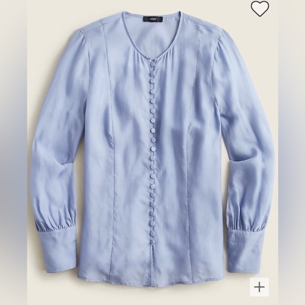 J crew Eco cupro covered button top size 4